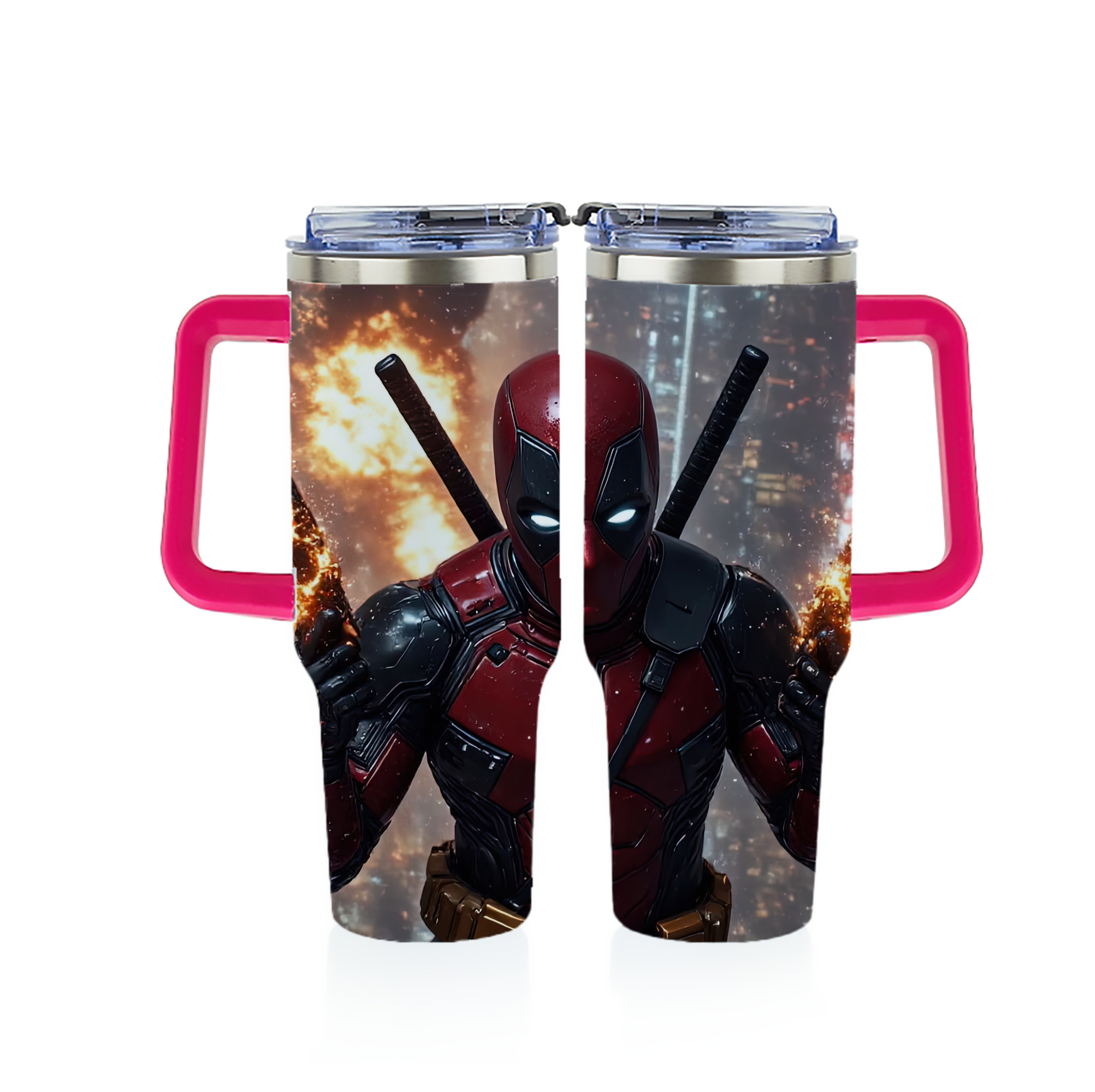 （画像用） Deadpool デッドプール 1200ｍLフルプリント車用タンブラー
